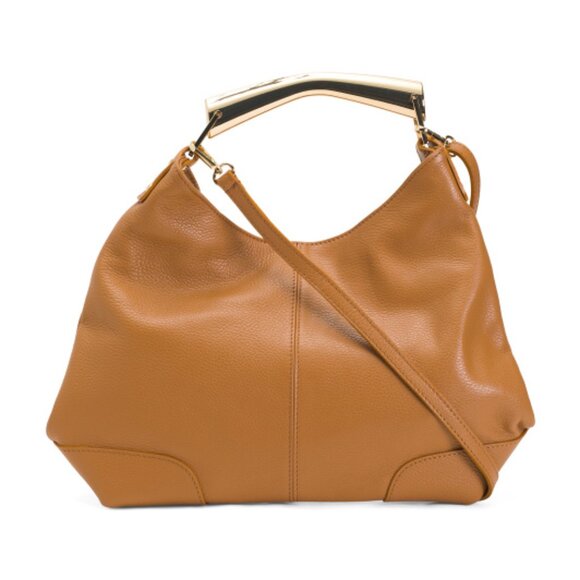 CHEVAL Made In Italy Leather Hobo With Metal Hardware Strap - Picture 1 of 3